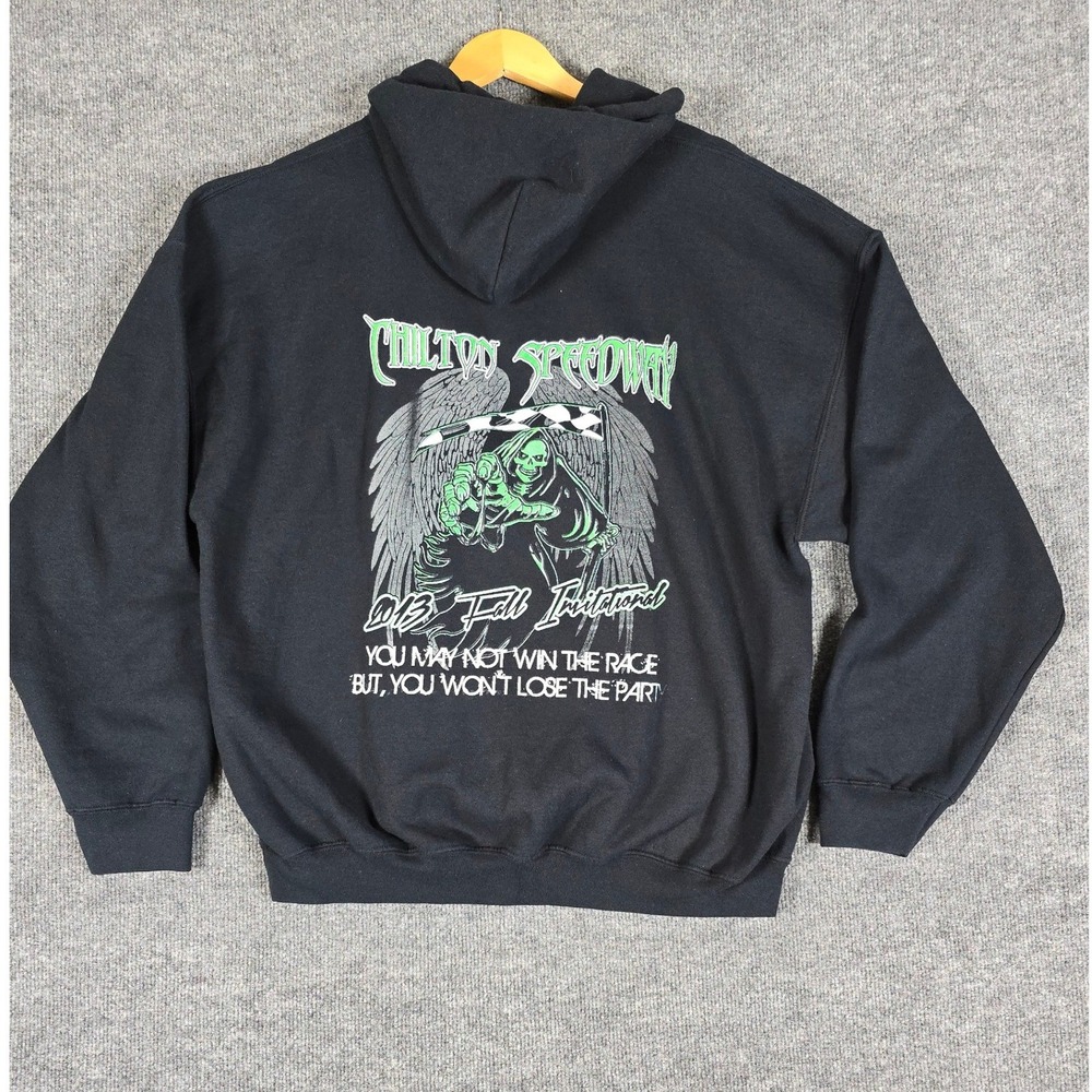 Gildan Chilton Speedway‎ Black Graphic Hoodie Mens XL 2013 Invitational
